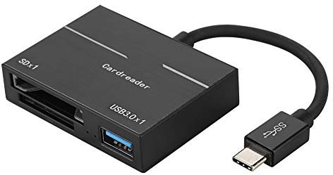 Lector de Tarjetas SD, Adaptador convertidor de Alta Velocidad Tipo C SD XQD Tipo de Tarjeta a Adaptador USB 3.0