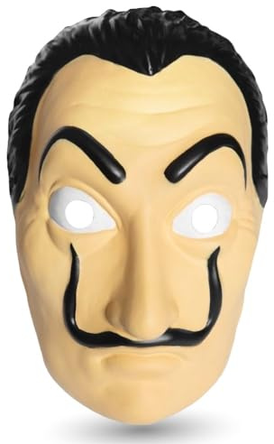 TK Gruppe Timo Klingler Haus des Geldes Maske - Einheitsgröße - Salvador Dali - Kostüm für Fasching, Karneval, Halloween