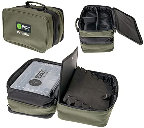 Zeck Rig Bag Pro 29x19x18cm - Tackletasche + Tacklebox für Angelzubehör zum Wallerangeln, Angeltasche für Kleinteile & Vorfächer