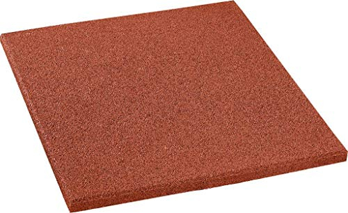 PROFIMAT® Fallschutzmatte 500x500x25 mm in Signalfarbe Rot - Sicherer Spieluntergrund | Fallschutz | Geprüft