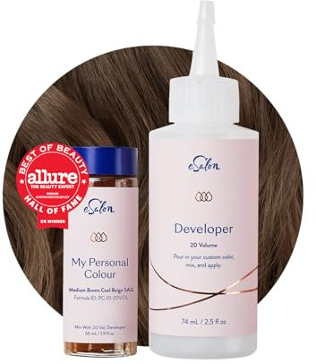 eSalon Permanent Hair Colour Set, 100% Grauabdeckung, Heimcolorationen, 0% Ammoniak Haarfarben, Multidimensionale Haarfarben, Professionelle Haarfarben