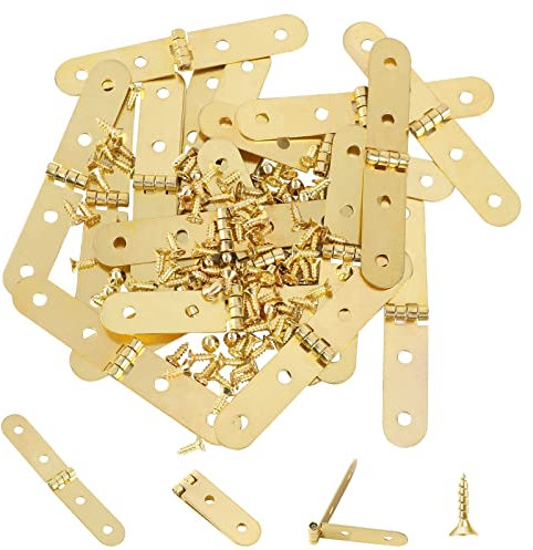 20 Stück Klappbar Scharniere Flip Scharnier 270 Grad Kistenband mit Schrauben Türscharnier Möbelscharniere für Schrank Fenster Klapptisch Garderobe Holzkiste