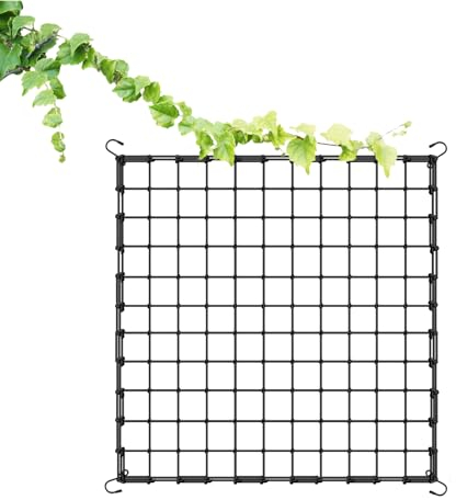 Tenda Supporto Pianta con 4 Ganci, Rete Elastica a Traliccio Scrog per Idroponica da Giardino, Adatta per Piante da Interno (120*120cm)