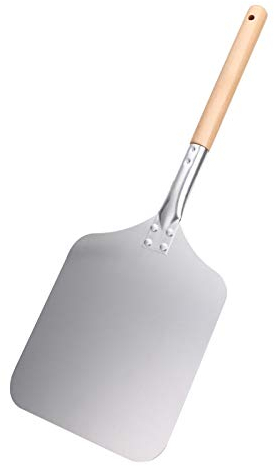 ZGPjubilant Pala per Pizza, Pala per Pizza 58 cm Pala per Pizza in Alluminio con Manico in Legno Pala per Torte Utensili da Forno Sollevatore per bucce di Formaggio per Utensili da Cucina