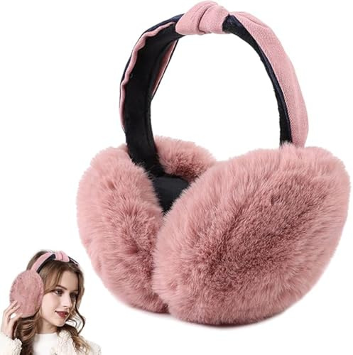 katmerio Ohrenschützer Damen, Winter Ohrenwärmer, Verstellbarer Plüsch Earmuffs, Faltbare Ohrenwärmer Winter Kälteschutz Ohrabdeckungen, Bequemer Weicher Warme Ohrenschützer für Damen und Herren