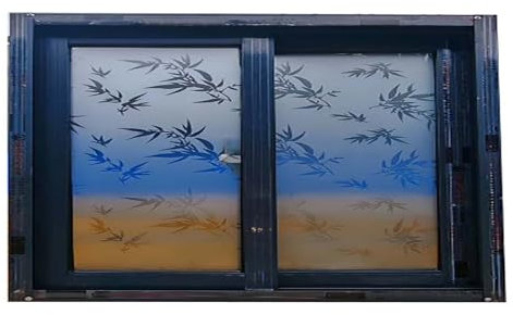 Fensterschuppen aus Aluminiumlegierung, 40, 50, 60, 80 cm breites Kellerfenster mit Milchglas und Fenstergitter, geeignet for Badezimmer, Spielhaus, Getreidespeicher, Garage(40x60cm/15.7x23.6in)