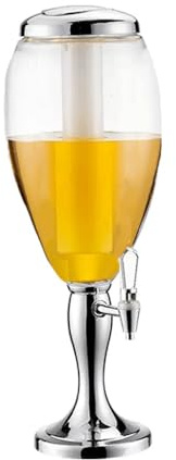 Dispensador de cerveza de mesa de gran capacidad con tubo de hielo extraíble, ideal para bares en casa y fiestas de día de juego