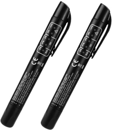 SOPOTUTU 2 piezas Lápiz Probador Líquido Frenos Coche Unidades Visual Portátil Test Rápido Líquido Freno Compatible Dot Herramienta para Diagnóstico Automotriz