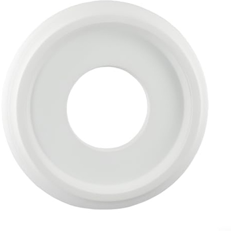 Trayne Runde PU-Deckenrosette, dekoratives Deckenmedaillon, 25 cm Außendurchmesser für Kronleuchter, Ventilatoren, Leuchten, Abdeckungen Platte