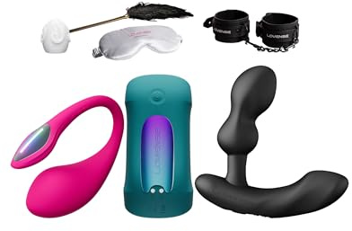 LOVENSE Edge 2 Vibrating Anal Butt Plug + LOVENSE Lover Set Paare Sexspielzeug Geschenk 2026 BDSM Erotik Toys Set Lush 4 G-Punkt Vibrator, Gush 2 Masturbator für Männer, Diskrete Verpackung