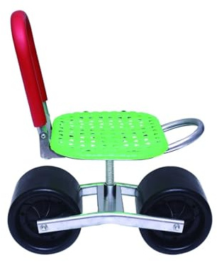 Outdoor Garden Scooter, Folding Two-Wheeled Work Seat for Lawn Care, Planting, and Yard Maintenance, Portable Rolling Seat for Patio and Garden Use