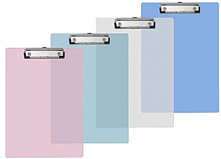 Portapapeles con Pinza A4, Vordas 4 Pack Carpeta con Pinza a4, Ideal para el Trabajo Diario, 4 Colores, 315 * 225 mm