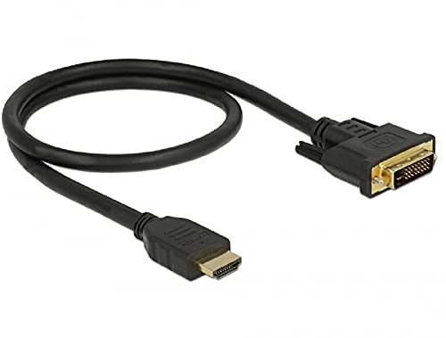 Delock HDMI zu DVI 24+1 Kabel bidirektional Videokabel-Adapter 0,5 m