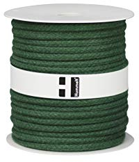 Hummelt® SilverLine-Rope Baumwollseil Baumwollkordel (H) 8mm 40m dunkelgrün auf Rolle