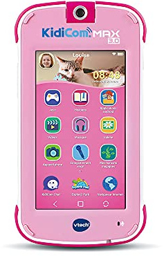 VTech - KidiCom Max 3.0 Rose, Portable Enfant sans Forfait Sécurisé - 3/8 Ans – Version FR