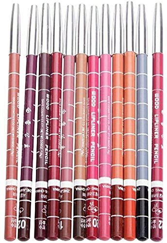 12 Packungen Lipliner Pencil Set - Professionelles Make-up Lipliner, Langanhaltend, Feuchtigkeitsspendend - Nützliches Und Praktisches Make-up-Tool