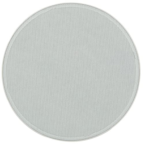 Adastra | Zwei-Wege-Deckenlautsprecher mit diskretem Low-Profile-Design und magnetischem rahmenlosem Gitter | Weißer 5,25-Zoll-Haupttreiber