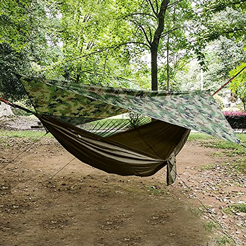 Hängematte Outdoor, 290x140cm Ultraleichte Moskito Netz Camping Hängematte, 200 kg Tragfähigkeit Terasse Wetterfest Hammock für Outdoor Camping Wandern Garten