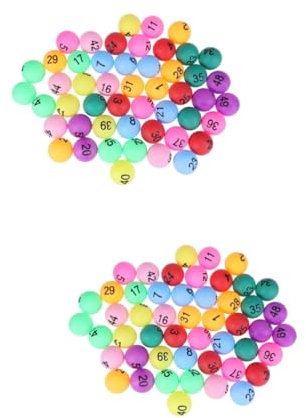 YARNOW 100 Stück Bunte Pong-Bälle Tischtennisbälle nummeriert Pong tischtennisplatten Tischtennis bälle Nummern Matches Pongbälle Nummerierte Pong-Bälle Mini Bier Kind
