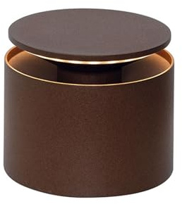Zafferano, Push-Up, Lampada da Tavolo Ricaricabile e Senza Fili con Controllo Touch, Utilizzabile anche come Lampada da Esterni, Dimmer, 2200-3000 K, Altezza 80-100 cm, Colore Corten