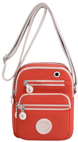 FAVORTALK Kleine Umhängetasche Damen Crossbody Bag Moderne Taschen mit Breitem Schultergurt 5 fächern Geeignet für Tägliche Reisen und Reisen,DJB02006
