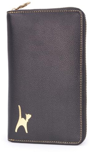 Catwalk Collection Handbags - Damen Schmuckbeutel Klein - Schmucktasche/Schmucketui für Reise - Mit Reißverschluss - Pippa - Schwarz