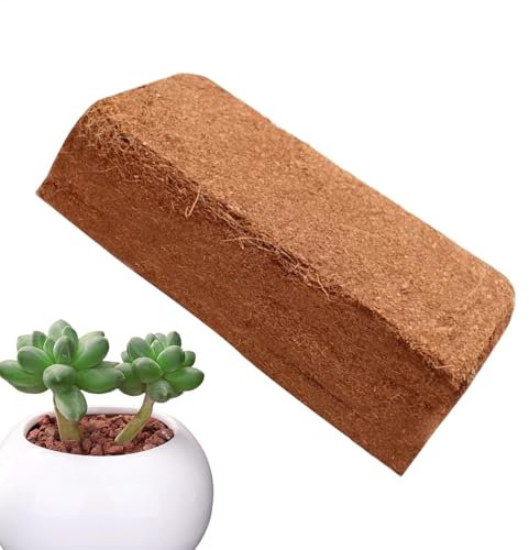 Kokos-Kokos-Erde, Kokos-Torf für Pflanzen | Coco Soil Kokosfaser-Ziegelsubstrat - Komprimierte Erde aus Kokosfaserschalen, Gartenerde aus Kokosfaserziegeln, Blumenerde für Zimmerpflanzen und Pflanzen