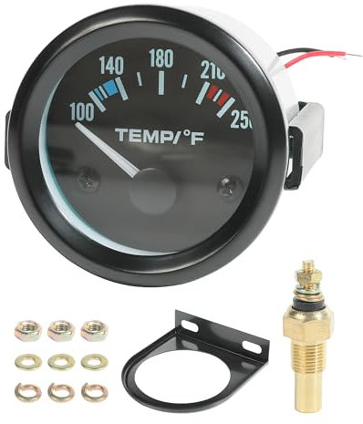 Flaconi Auto Wassertemperaturanzeige,Temperaturanzeige Auto,2 LED Wassertemperatur Messgerät,40 ℃-120 ℃ Auto Digital LED Wassertemperatur Sensor,Universell Passend für die Meisten Autos oder Motoren