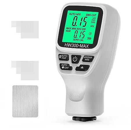 Medidor de Espesor de Pintura, Medidor de espesor de revestimiento de pintura de coche, medidor de espesor de revestimiento de Metal electrochapado de pintura de coche de 0,01mm/1mil, 0-2000um Para fa