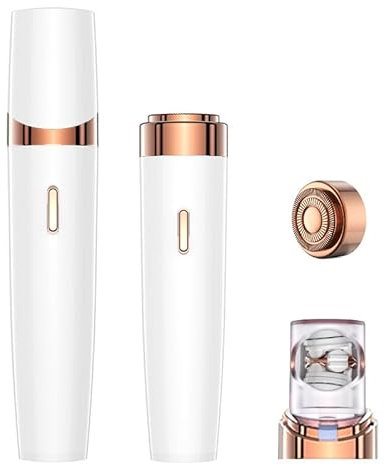 Kabelloser Epilierer für Frauen, Gesichtsepilierer mit Rasierkopf und Epilierkopf, Haarentfernungsgerät mit LED-Licht für Achseln, Beine, Arme