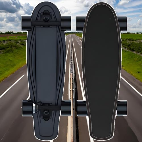 Elektrische Longboards für Anfänger mit Fernbedienung, elektrische Skateboards für Erwachsene und Jugendliche, bürstenloser 36-V-Motor, 24 km/8 km Reichweite, stoßdämpfende Räder mit hohem Rückprall