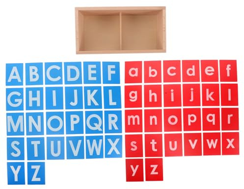 Milisten Montessori Sandpaper Alphabet Board for Children Wooden Educational Tool for Language Learning Classroom Supplies and Home Use for Toddlers and Preschool Boys and Girls