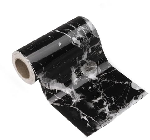 sourcing map Papel tapiz de grano de madera de 5 pulgadas x 16.4 pies, PVC, autoadhesivo, marco texturizado, impermeable, papel tapiz decorativo para pared, para suelo, puerta, mesa, gabinetes