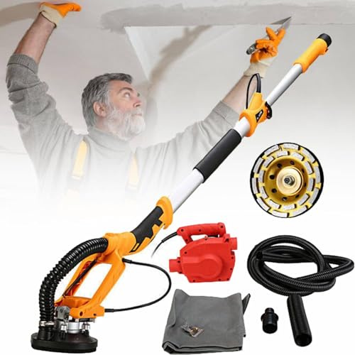 ZMJGLL Broyeur de béton Broyeur de Blocs de Ciment Raboteuse Murale Broyeur Grossier Machine à polir avec Moteur sans balais Haute Puissance. Réglage de la Longueur et du télescopique