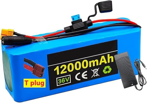 Batteria Al Litio Per Bicicletta Elettrica Da 36 V 12 Ah Con Caricabatterie Da 36 V 2 A Per Motore Per Scooter Elettrico Da 250 W/300 W/350 W/500 W/1000 W Con BMS Integrato 36V 12Ah,XP90plup