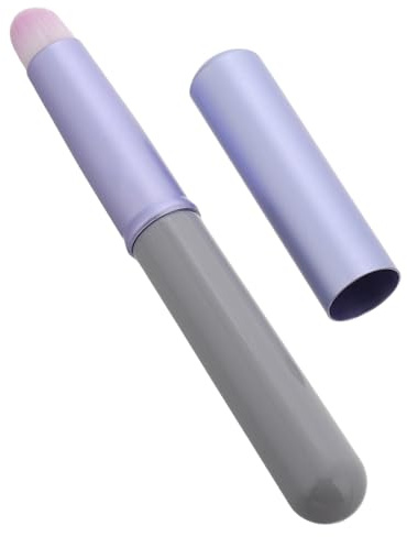 Generisch Kleiner Lippenpinsel mit Kappe Mehrzweck Concealerpinsel aus Kunststoff Tragbarer Lippenstiftapplikator für Reisen und Make Up