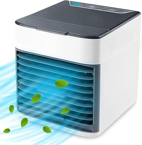 Portable Air Conditioner, Ultra-Powerful 3-IN-1 Personal Cooler Fan & Purifier & Humidifier with 3 Speeds for Bedroom,Office & Travel (A)