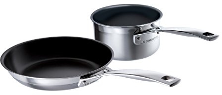 Le Creuset 3-ply-Mehrschicht-Milchtopf mit Antihaftbeschichtung & Le Creuset 3-ply-Mehrschicht-Bratpfanne mit Antihaftbeschichtung 20 cm