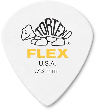 Jim Dunlop Tortex Flex Jazz III Gitarrenplektren, 73 mm, Weiß (468P.73)