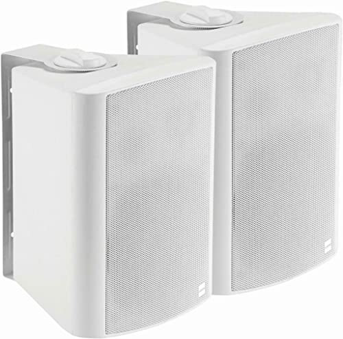 VISION Professional Active 5.25 Wall Speakers - LIFETIME WARRANTY - 2 x 15w (RMS) - 2-way - 1 x minijack input / 1 x 2-Phono input (summed) - internal power supply - C wall brackets included - white