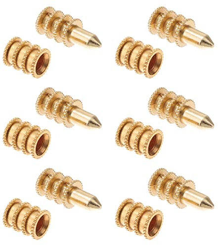 VILLCASE 20 Stück Tischbolzen HüLsenverbinder, Zinklegierung Kupfer, Ø 18mm, Versteckte Tischverlängerung, Stabil Und Langlebig, Ideal für Holztische Und MöBel