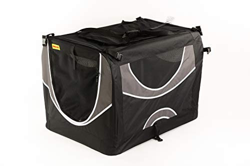 Hundebox Transportbox, 91 * 64 * 64cm Hundehütte, Box für Hund, Box für Katze, coolpet Hundekiste, Box für Urlaub, Reisebox, Käfig, boxbox (schwarz)