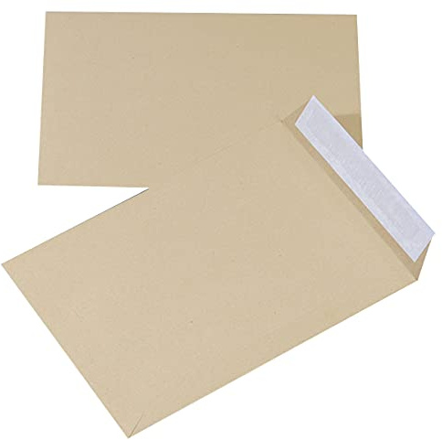 OFFICE PRODUCTS Briefumschläge Mit Silikonband HK B4 250 x 353 mm 90gsm / Briefumschlag 250 Stück Braun