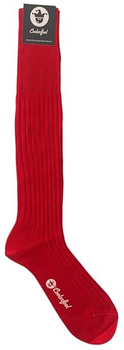 Coolorfool - calze lunghe di lusso in cotone filo di scozia al 100% |fini e morbide |Uomo Donna Adolescente |38 39 40 41 42 43 44 45 46 48