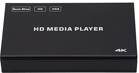 SONK Media Player, Lettore multimediale Digitale Ultra HDMI 4K con Supporto per Telecomando Uscita VGA/Uscita Audio Ottica e Display TV 4K 60FPS, Lettore multimediale USB per unità USB(EU)