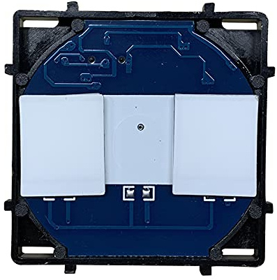 BSEED EU Standard Dimmer Schalter 2 Fach 1 Weg Touch Unterputz Lichtschalter mit LED-Anzeige für DIY-Produkt