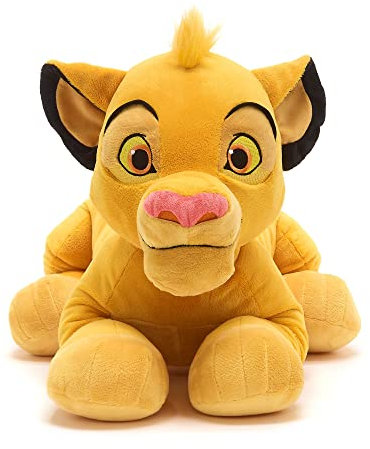 Disney Store Offizielles großes Kuscheltier Simba für Kinder, Der König der Löwen, 45 cm, Klassische Figur als Kuscheltier mit Stickereien und weicher Oberfläche