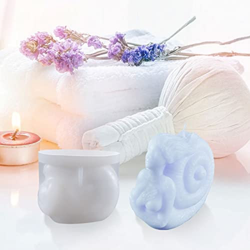 Tuzsocr Silikonform für 3D-Conch-Mädchen, Kerzenform, Kerzenform, Muschelform, DIY-Handwerk, Geschenke, Heimdekoration für Bastelarbeiten, Duftkerze, Seife, Schokoladenherstellung