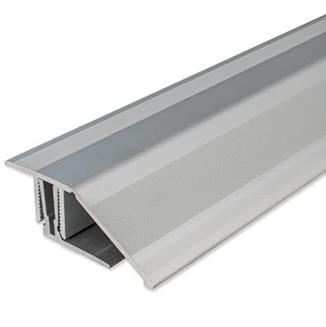 Ausgleichsprofil | Aluminium | Silber | Breite 50.5 mm | Höhe 15-24 mm | Länge 900 mm | Gebohrt/Klicksystem | Anpassungsprofil | 1 Stück