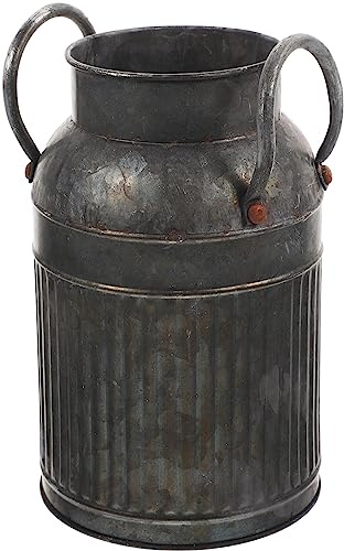 GANAZONO Antiker Blumenkübel Vintage Metallvasen Shabby-chic-vase Eimer Pflanztöpfe Retro-blumentopf Aus Metall Vintage Blumenvase Milchkanne Kleiner Eiseneimer Verzinktes Blech Draussen